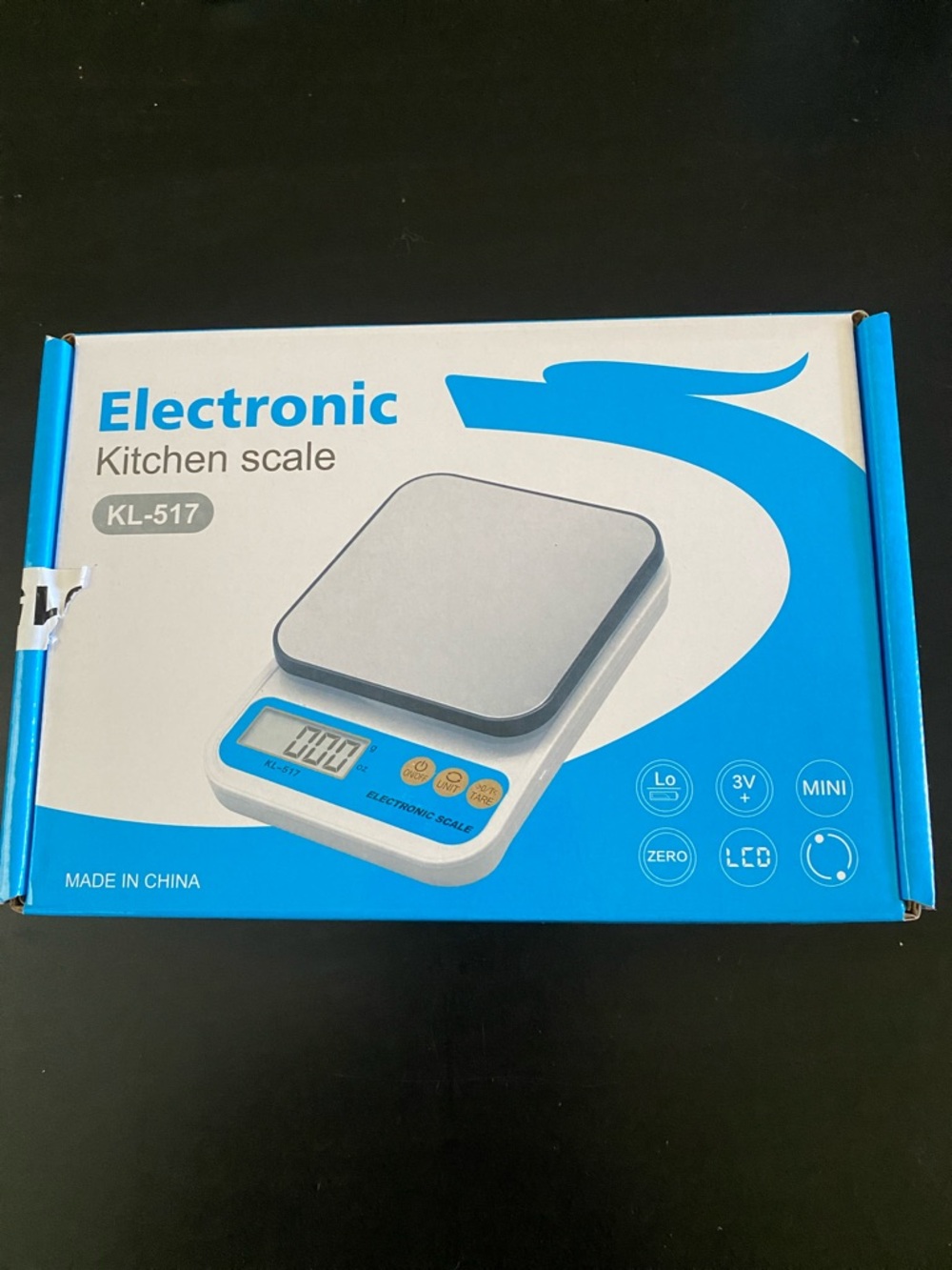 Electronic Kitchen Scale KL-517 in White and Blue